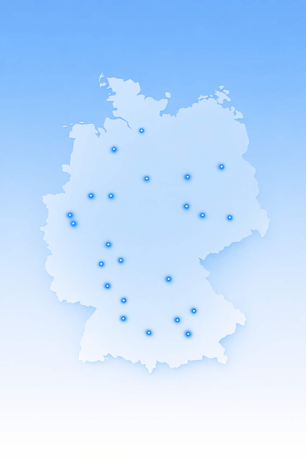 German cities map illustration